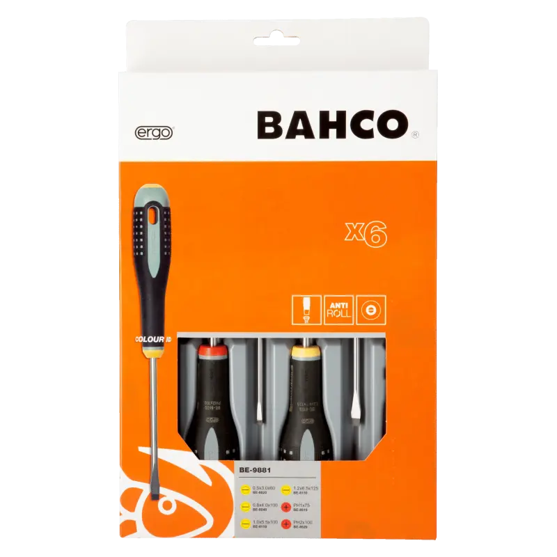 Juego de 6 destornilladores Bahco BE-9881