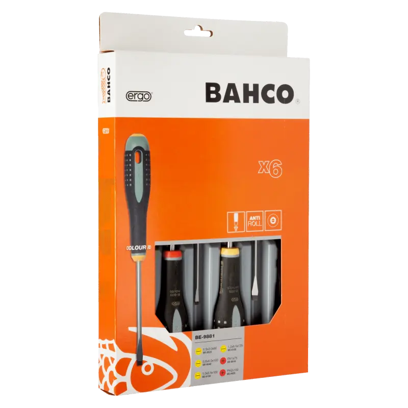 Juego de 6 destornilladores Bahco BE-9881
