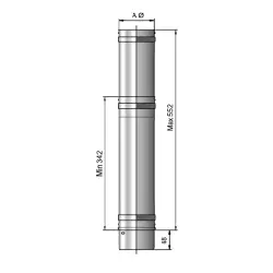 Tubo extensible para chimenea de simple pared estanca TEG Bofill