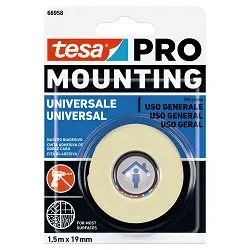 Cinta adhesiva blanca de doble cara Mounting PRO Universal