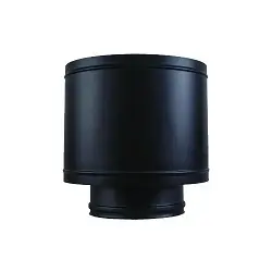 Terminal antiviento esmaltado negro de doble pared para estufas