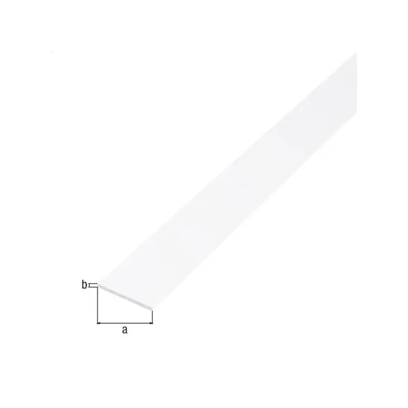 Pletina de aluminio lacado blanco de 1 metro