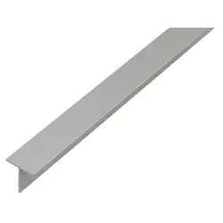 Perfil en T de aluminio anodizado de 1 metro