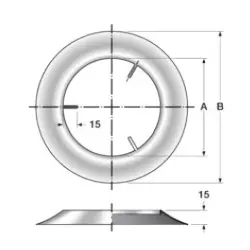 Embellecedor vitrificado para chimenea de simple pared PLNM Bofill