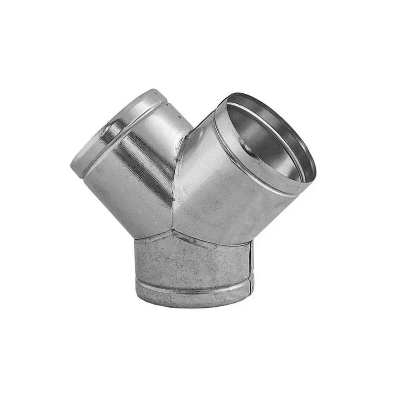 T 45º 3 Bocas galv. para conducto térmico conex 80mm