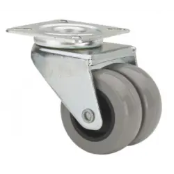 Rueda doble giratoria Ø50 mm – Silenciosa, robusta y sin marcas
