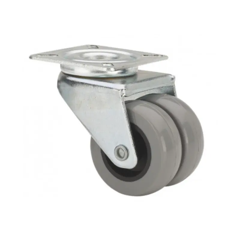 Rueda doble giratoria Ø50 mm – Silenciosa, robusta y sin marcas