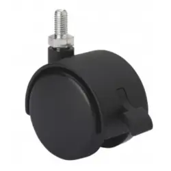 copy of Rueda Giratoria M10X15 de Polipropileno Negro Ø50 mm con Freno – Ligera y Resistente