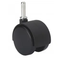 Rueda Giratoria M8x26 de Polipropileno Negro Ø50 mm sin Freno