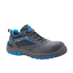 Zapato de seguridad OSLO S3 Azul – Piel hidrofugada, puntera plástica y suela PU+TPU