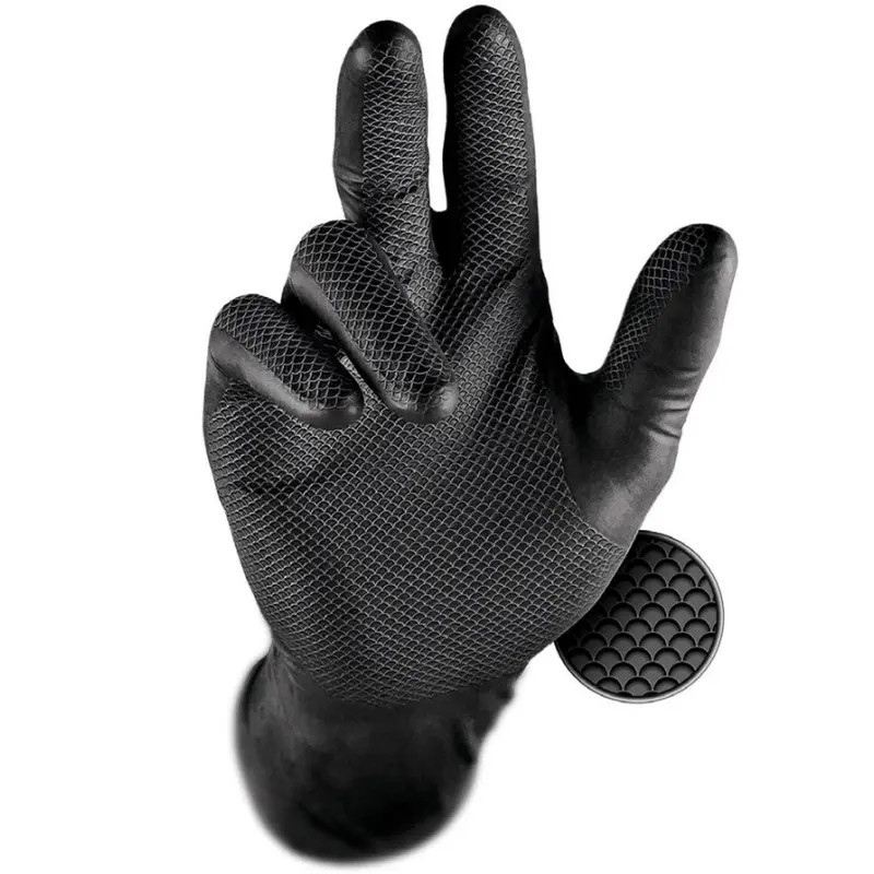 Guantes de nitrilo desechables con patrón escamas