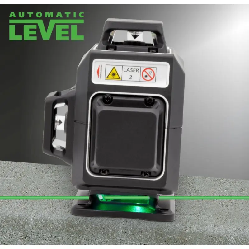 Láser verde tridimensional PocketPlane-Laser 4G · alineación precisa con trípode y accesorios