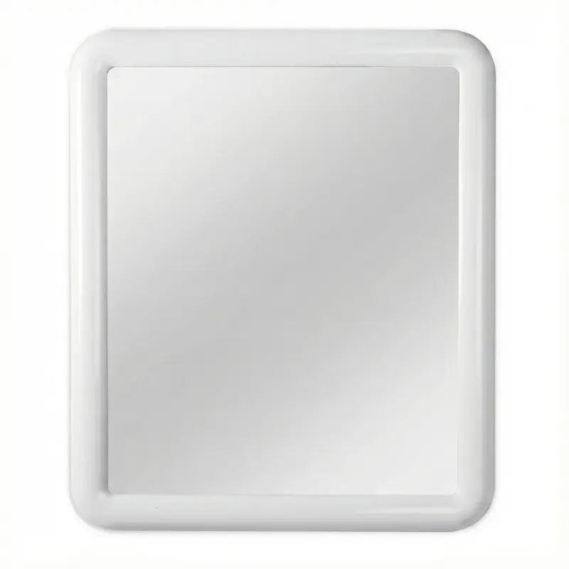 Espejo rectangular 650 × 550 blanco · marco ABS brillo