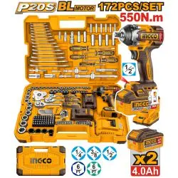 HKTHP41723E - juego de herramientas con llave de impacto 20V