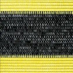 Malla de ocultación 70% Amarilla/Negra. Rollo de 50 m.