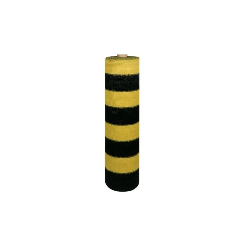 Malla de ocultación 70% Amarilla/Negra. Rollo de 50 m.