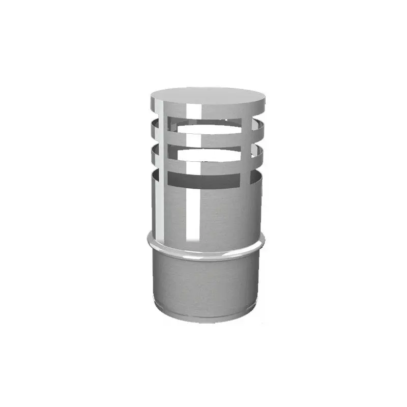 Deflector horizontal inox Ø80 para estufa de pellets