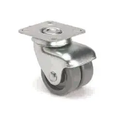 Rueda doble de polipropileno giratoria con pletina