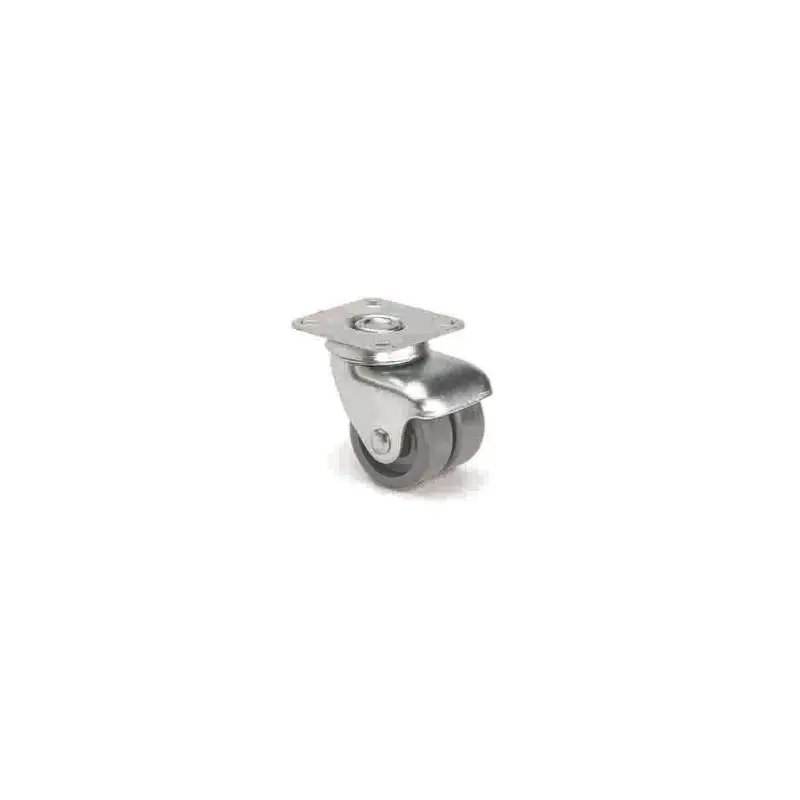 Rueda doble de polipropileno giratoria con pletina