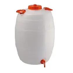 Depósito de plástico de 50 litros con grifo