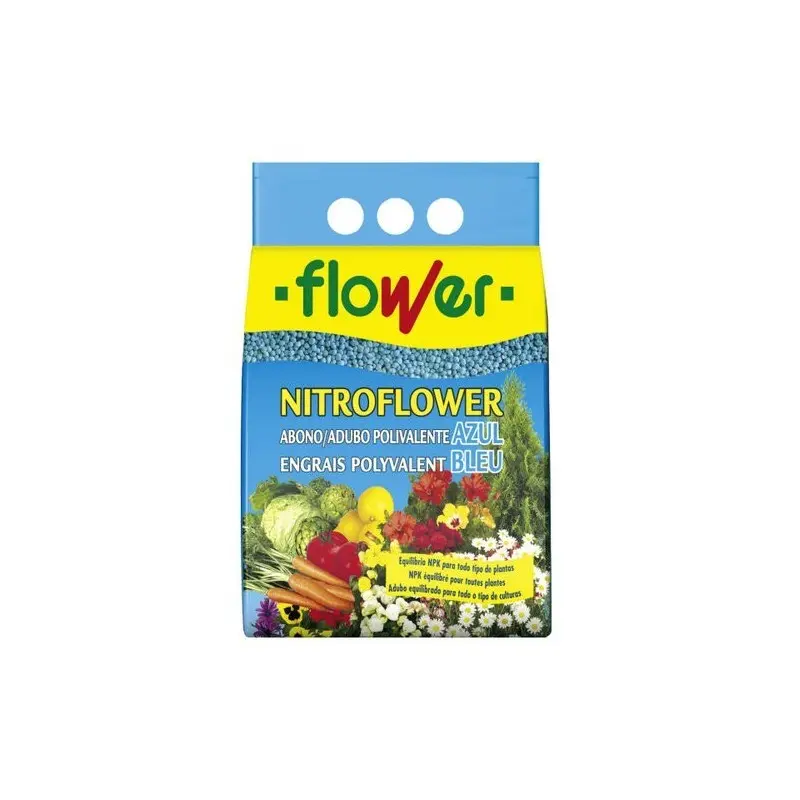 Abono polivalente azul Nitroflower Flower