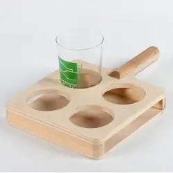Tabla portavasos para 4 vasos de sidra